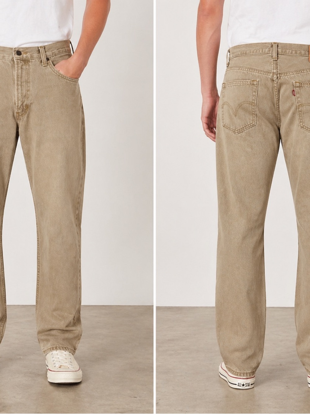 Levi's Men's Relaxed Straight Jeans in Khaki/Tan